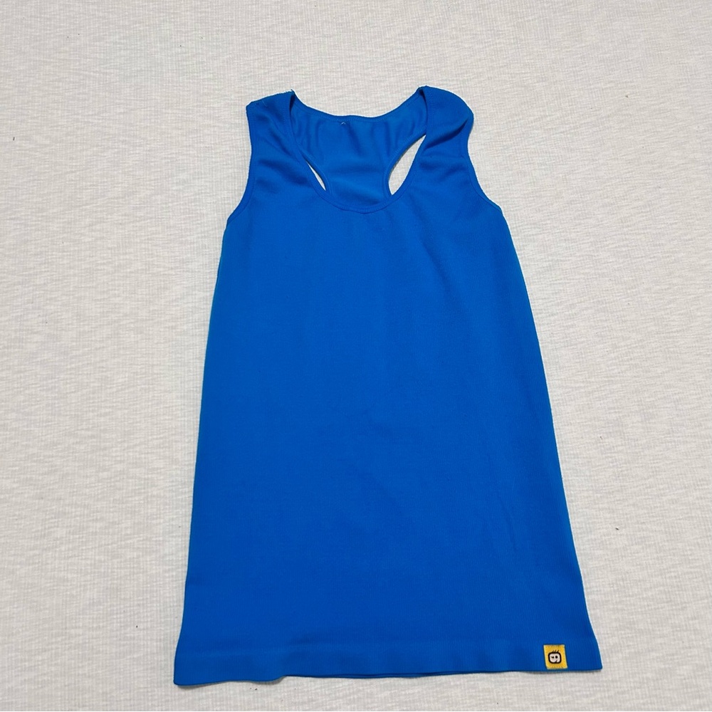 Wonderwink Seamless Tank Top Cami Blue Size Small Ribbed